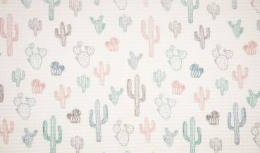 RESTSTÜCK 0,70m !!! - Waffelpique - Baumwolle - Kaktus